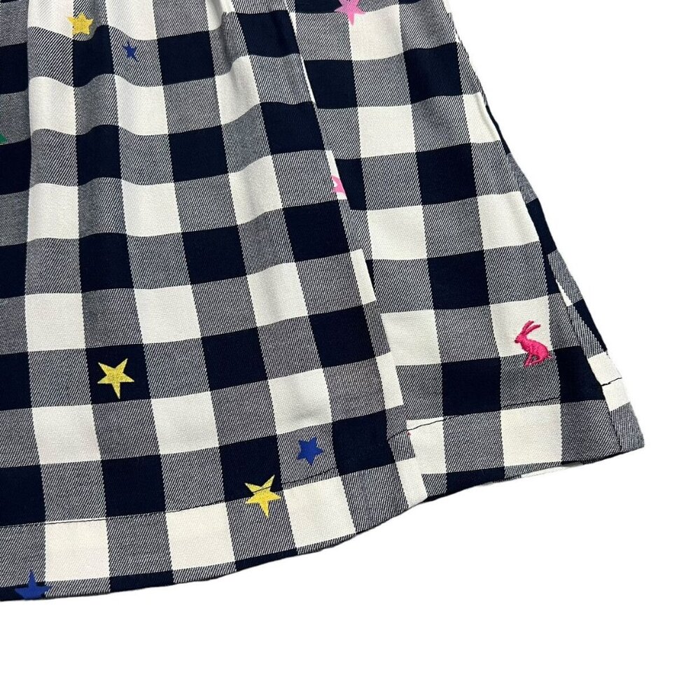 NEW Joules 4Y Navy Buffalo Plaid Stars Dress - Picture 4 of 7